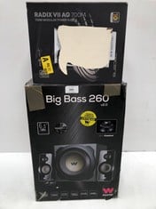 2 X TECHNOLOGY ITEMS INCLUDING WOXTER BIG BASS 260 SPEAKER - LOCATION 11C.