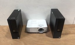 2 X INTEL CORE I3 BASE UNITS NO HARD DRIVES TO INCLUDE VIEWSONIC PROJECTOR MODEL PGW603W