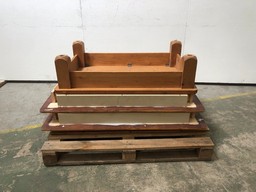 QUANTITY OF ASSORTED FARMHOUSE WOODEN TABLE TOPS