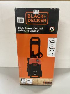 BLACK DECKER + HIGH POWER CORDED PRESSURE WASHER - RRP. £170