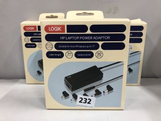 3 X LOGIK HP LAPTOP POWER ADAPTOR
