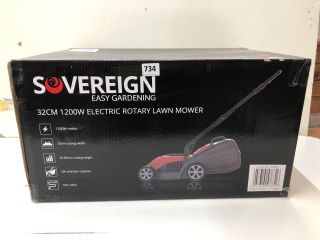 SOVEREIGN 32CM 1200W ELECTRIC ROTARY LAWN MOWER
