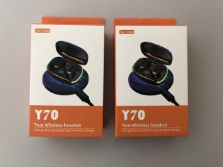 2 X SPORTS SOUND STEREO WIRELESS HEADSETS