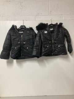 2 X RIVER ISLAND GIRLS COATS TO FIT AGE 7-8