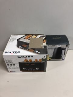 SALTER FOUR SLICE TOASTER AND A KETTLE