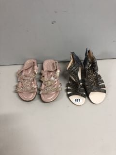 TWO PAIRS OF FOOTWEAR TO INCLUDE FASHION SANDALS