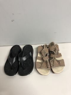 TWO PAIRS OF FOOTWEAR TO INCLUDE FASHION SANDALS