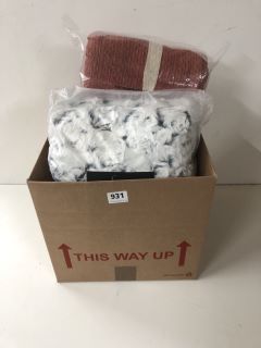 BOX OF ASSORTED THROWS