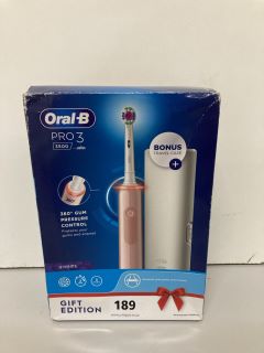 ORAL-B PRO 3 GIFT EDITION ELECTRIC TOOTHBRUSH