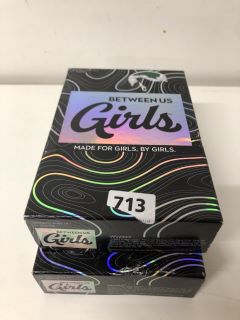 2 X BETWEEN US GIRLS CARD BOX