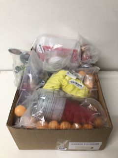BOX OF ASSORTED ITEMS INC BEER PONG