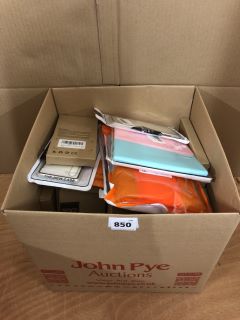 BOX OF ASSORTED ITEMS INC PHONE CASES