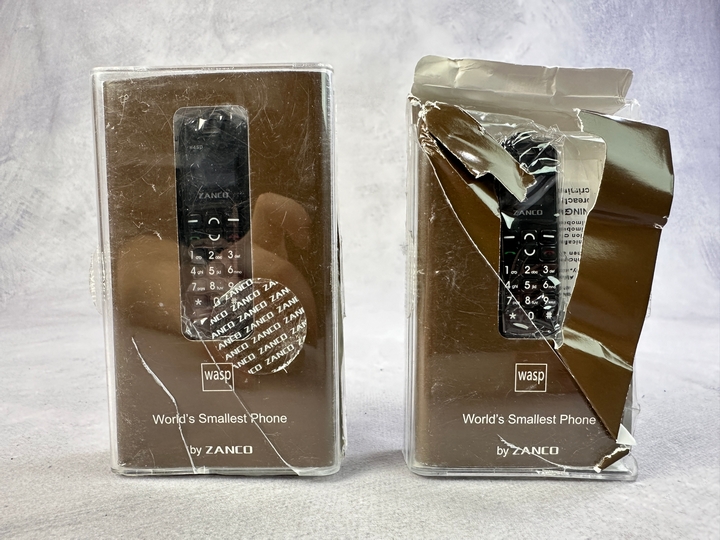 2x WASP by Zanco Worlds Smallest Phone's (VAT ONLY PAYABLE ON BUYERS PREMIUM)