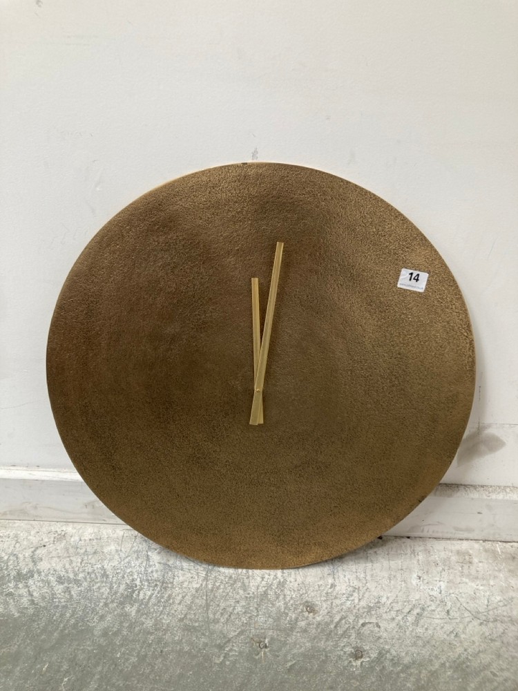 John Pye Auctions OKOTA WALL HUNG CLOCK IN ANTIQUE BRASS LARGE