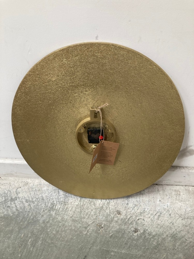 John Pye Auctions OKOTA WALL HUNG CLOCK IN ANTIQUE BRASS LARGE