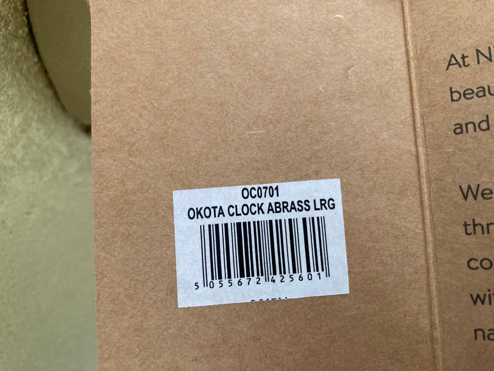 John Pye Auctions OKOTA WALL HUNG CLOCK IN ANTIQUE BRASS LARGE