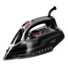 RUSSELL HOBBS POWER STEAM ULTRA IRON, CERAMIC NON-STICK SOLEPLATE, 210G STEAM SHOT, 70G CONTINUOUS STEAM, 350ML WATER TANK, SELF-CLEAN, ANTI-CALC & ANTI-DRIP FUNCTION, 3M CORD, 3100W, 20630.