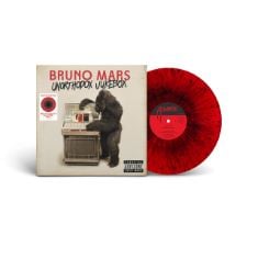 QTY OF ITEMS TO INLCUDE 5 X ASSORTED VINYL RECORDS TO INCLUDE UNORTHODOX JUKEBOX (LIMITED EDITION RED & BLACK SPLATTER VINYL), 24K MAGIC (LIMITED EDITION GREEN & YELLOW SPLATTER VINYL).