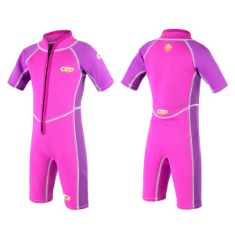 QUANTITY OF ASSORTED CLOTHING ITEMS TO INCLUDE OSPREY CHILDRENS TODDLERS 3 MM SHORTY SUMMER WETSUIT WITH SPF 50+ FOR BOYS AND GIRLS, OYSTER - PINK, AGE 4 EU.