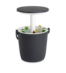 1 X KETER ® GO BARTABLE COOL BAR, PICNIC OR BARBEQUE, 16 L BLACK, DIAMETER 38 CM, HEIGHT 60 CM.