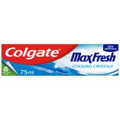 QTY OF ITEMS TO INLCUDE BOX OF ASSORTED DENTAL ITEMS TO INCLUDE COLGATE MAX FRESH TOOTHPASTE WITH COOLING CRYSTALS 75ML | FRESH BREATH TOOTHPASTE | FRESH FX TECHNOLOGY FOR 10X LONGER LASTING COOLING*
