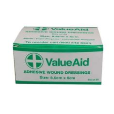 QTY OF ITEMS TO INLCUDE BOX OF ASSORTED MEDICAL ITEMS TO INCLUDE VALUE AID ADHESIVE WOUND DRESSINGS - 8.6CM X 6CM - BOX OF 25, CLEARBLUE PREGNANCY TEST, RAPID DETECTION, RESULT AS FAST AS 1 MINUTE, K
