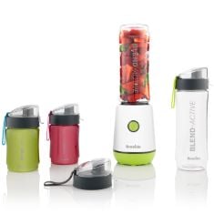 3 X ASSORTED ITEMS TO INCLUDE BREVILLE BLEND ACTIVE PERSONAL BLENDER & SMOOTHIE MAKER | 350W | FAMILY PACK | 4 PORTABLE BLEND ACTIVE BOTTLES (300ML | 600ML) | LEAK PROOF LIDS | WHITE & GREEN [VBL252]
