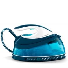 1 X PHILIPS PERFECTCARE COMPACT STEAM GENERATOR IRON, 1.5L WATER TANK, ENERGY SAVING, ECO MODE, NO BURNS WITH OPTIMALTEMP TECHNOLOGY, STEAMGLIDE SOLEPLATE (GC7840/26).