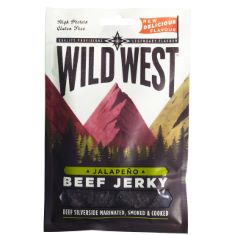WILD WEST JALAPENO FLAVOUR BEEF JERKY 35 GRAMS PACK.