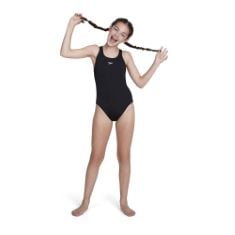QTY OF ITEMS TO INLCUDE BOX OF ASSORTED CLOTHING ITEMS TO INCLUDE SPEEDO JUNIOR GIRL'S ECO ENDURANCE+ MEDALIST SWIMSUIT | CHLORINE RESISTANCE | RECYCLED FABRIC | COMFORT FIT | SWIMMING LESSONS | SWIM