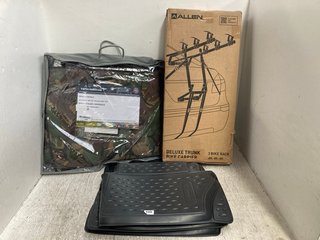 QTY OF VEHICLE ITEMS TO INCLUDE TRUNK/SUV 3 BIKE RACK: LOCATION - J 6