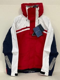 HENRI LLOYD MENS BISCAY JACKET IN RED - UK SIZE LARGE - RRP £325: LOCATION - FRONT BOOTH