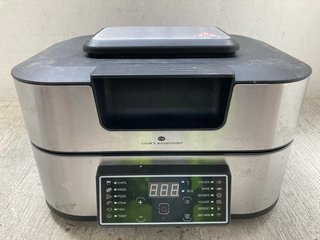 COOKS ESSENTIALS GRILL & AIR FRYER IN SILVER: LOCATION - J21