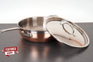 HESTAN COPPERBOND INDUCTION COPPER SAUTE PAN - RRP £550: LOCATION - FRONT BOOTH