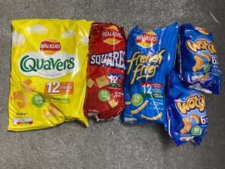 3 X MULTI-PACK BOXES OF ASSORTED CRISPS TO INCLUDE WALKERS FRENCH FRIES MULTI-PACK - BBE 10/06/2023: LOCATION - I14