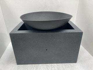 IVYLIVING FIRE BOWL & RECTANGLE CONSOLE GRANITE FIRE PIT - RRP £250: LOCATION - H1