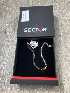 SECTOR NO LIMITS SAN N44 TENNIS BRACELET IN GOLD WITH BLACK GEMS: LOCATION - H3