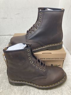 DR.MARTENS WOMENS CRAZY HORSE ANKLE BOOTS IN BROWN - UK SIZE 9 - RRP £160: LOCATION - H5