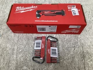 MILWAUKEE C18 RAD-0 RIGHT ANGLE DRILL DRIVER - RRP £150 (DRILL HEAD ACCESSORIES INCLUDED): LOCATION - H5