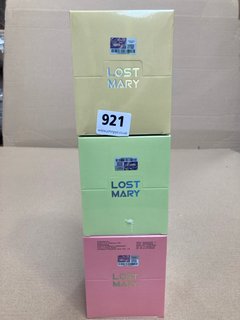 3 X MULTI-PACK LOST MARY DISPOSABLE PODS IN VARIOUS FLAVOURS TO INCLUDE STRAWBERRY KIWI (PLEASE NOTE: 18+YEARS ONLY. ID MAY BE REQUIRED): LOCATION - H12