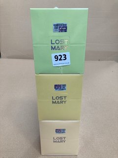 3 X MULTI-PACK LOST MARY DISPOSABLE PODS IN VARIOUS FLAVOURS TO INCLUDE STRAWBERRY KIWI (PLEASE NOTE: 18+YEARS ONLY. ID MAY BE REQUIRED): LOCATION - H12