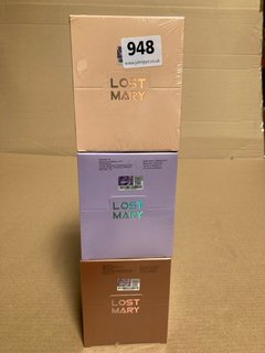 3 X LOST MARY MULTI-PACK DISPOSABLE VAPE PODS IN VARIOUS FLAVOURS TO INCLUDE COLA (PLEASE NOTE: 18+YEARS ONLY. ID MAY BE REQUIRED): LOCATION - H13