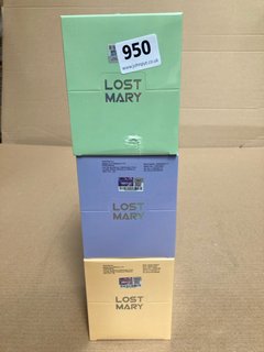 3 X LOST MARY MULTI-PACK DISPOSABLE VAPE PODS IN VARIOUS FLAVOURS TO INCLUDE BLUE RAZZ CHERRY (PLEASE NOTE: 18+YEARS ONLY. ID MAY BE REQUIRED): LOCATION - H13