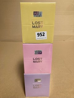 3 X LOST MARY MULTI-PACK DISPOSABLE VAPE PODS IN VARIOUS FLAVOURS TO INCLUDE PINEAPPLE ICE (PLEASE NOTE: 18+YEARS ONLY. ID MAY BE REQUIRED): LOCATION - H13