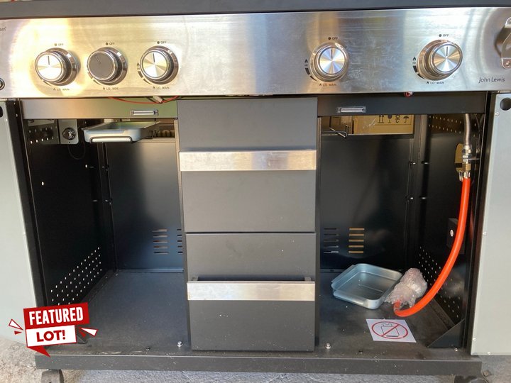 John Pye Auctions JOHN LEWIS & PARTNERS DUAL HOOD HYBRID BARBECUE RRP