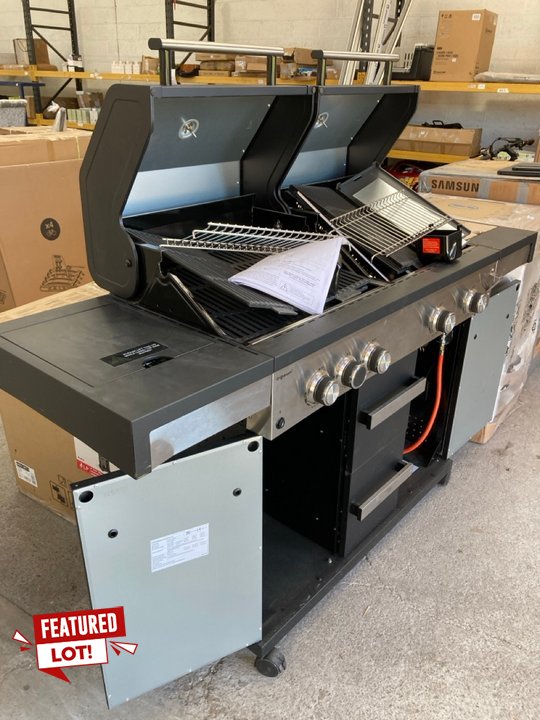 John Pye Auctions JOHN LEWIS & PARTNERS DUAL HOOD HYBRID BARBECUE RRP