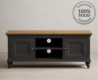 FRANCIS/PHILIPPE CHARCOAL LARGE TV CABINET - RRP £549: LOCATION - C5