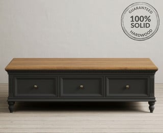 FRANCIS/PHILIPPE CHARCOAL 6 DRAWER EXTRA LARGE COFFEE TABLE - RRP £689: LOCATION - C7