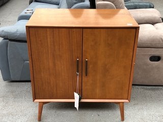 WEST ELM MID CENTURY SMALL BAR CABINET IN ACORN RRP £999: LOCATION - B1