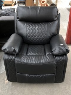 RECLINER PU LEATHER ARMCHAIR IN BLACK: LOCATION - B6